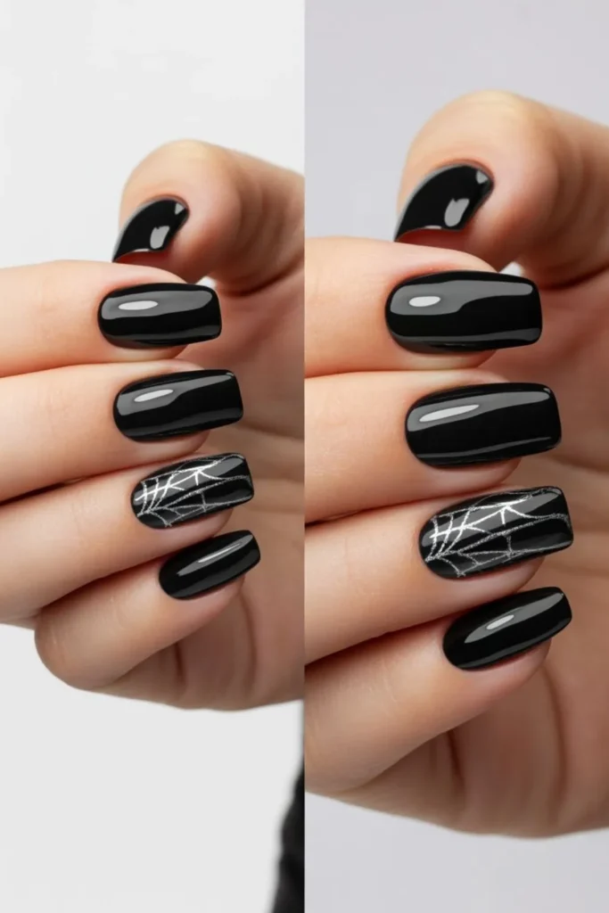 Halloween Nails Coffin Shape 2025