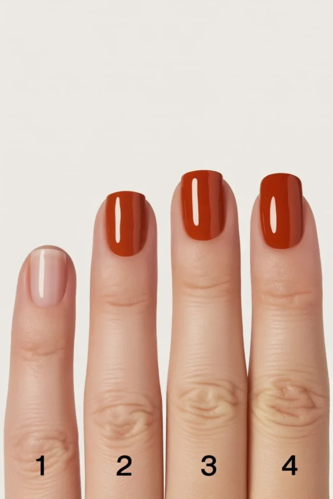 Short Burnt Orange Nails: The Ultimate 2025 Fall Style Guide That's Taking Over Social Media 3 Short Burnt Orange Nails