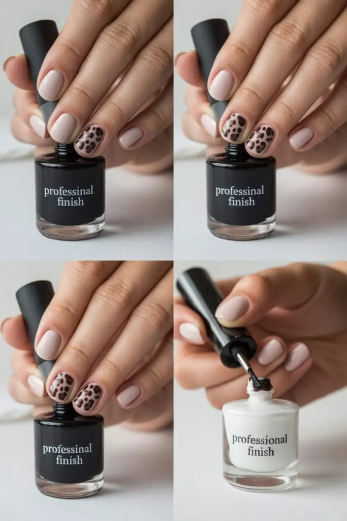 Autumn Animal Print Nails