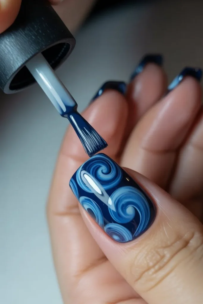 Swirly French Tips