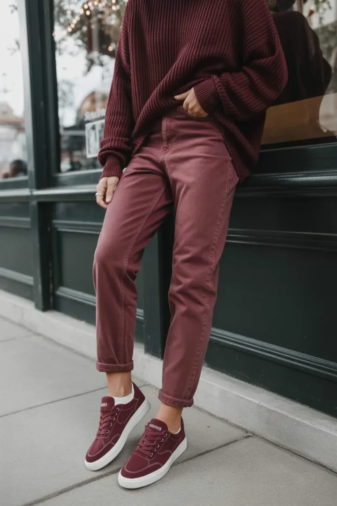 Monochrome Burgundy Outfit: The Ultimate 2025 Style Guide for Tonal Dressing Excellence 3 monochrome burgundy outfit