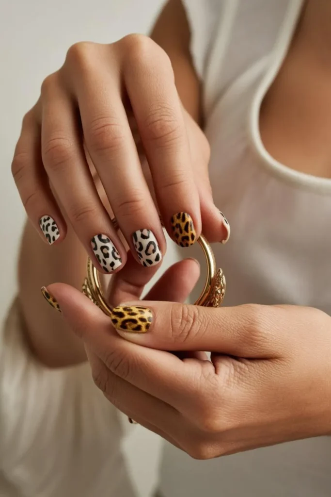 Leopard Print Accent Nails: Master 2025's Chicest Animal Print Trend 5 Leopard Print Accent Nails