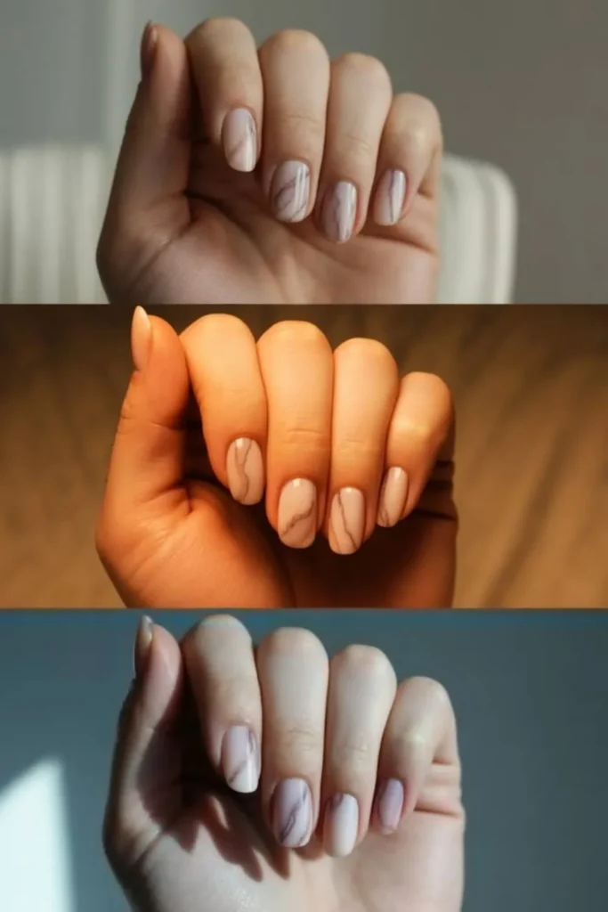 Marble French Fall Nails: The Ultimate 2025 Autumn Nail Trend Guide 3 Marble French Fall Nails