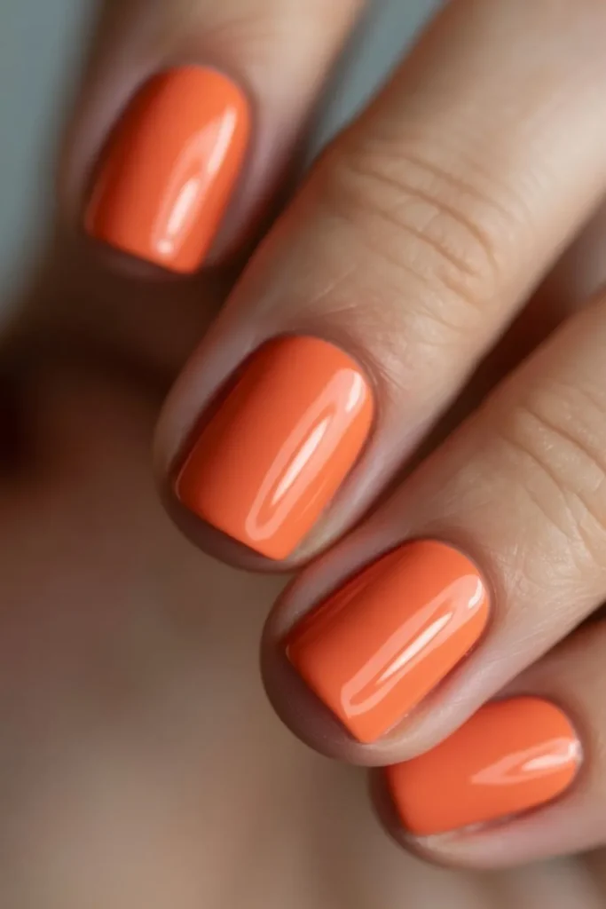 Pumpkin Orange Fall Nails