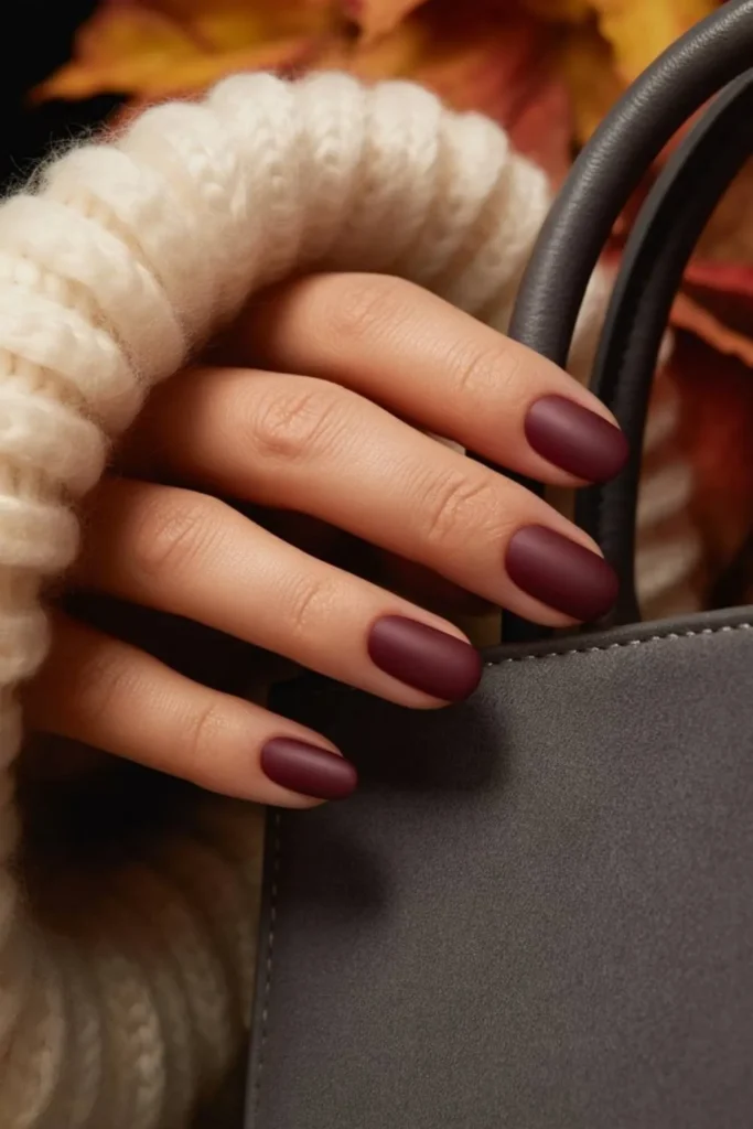 Burgundy Fall Nails 2025