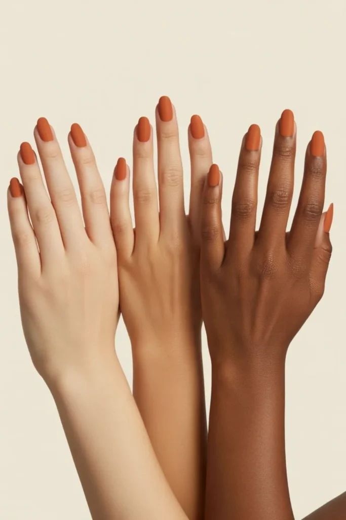 Matte Burnt Orange Nails 2025: The Complete Guide to Fall's Hottest Manicure Trend 3 Matte Burnt Orange Nails