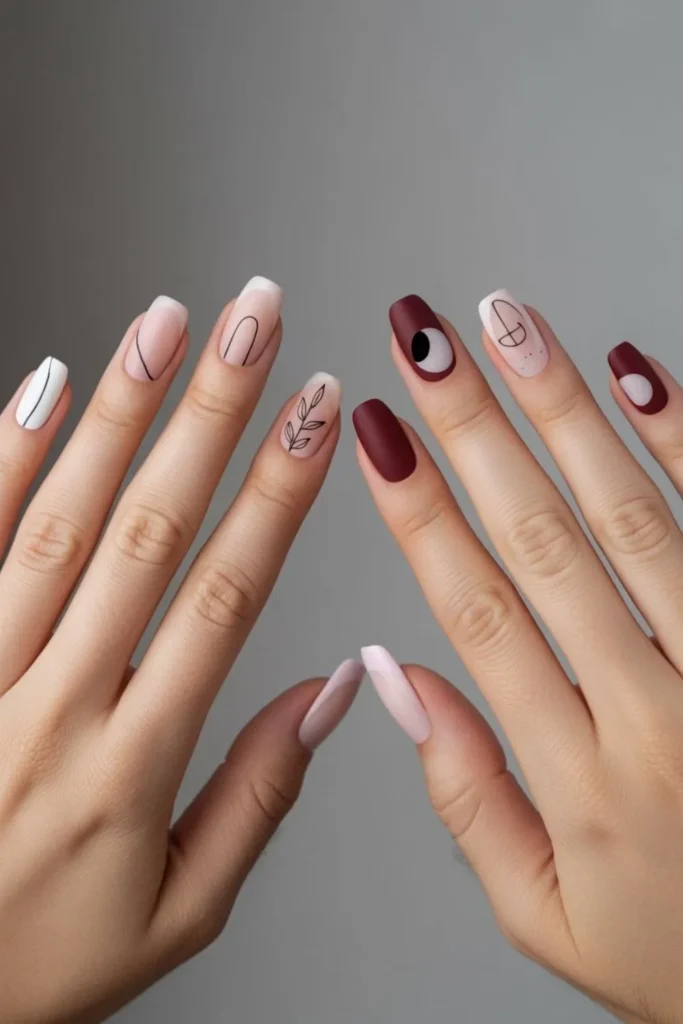 Fall Patchwork Nails