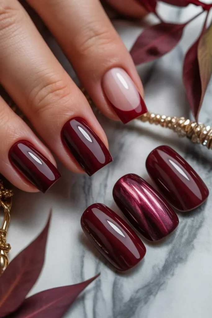 Burgundy Fall Nails 2025