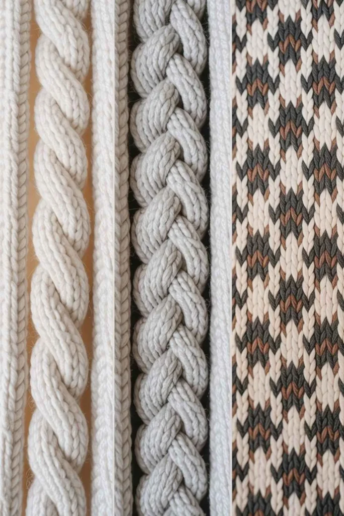 Sweater Texture Nails Design