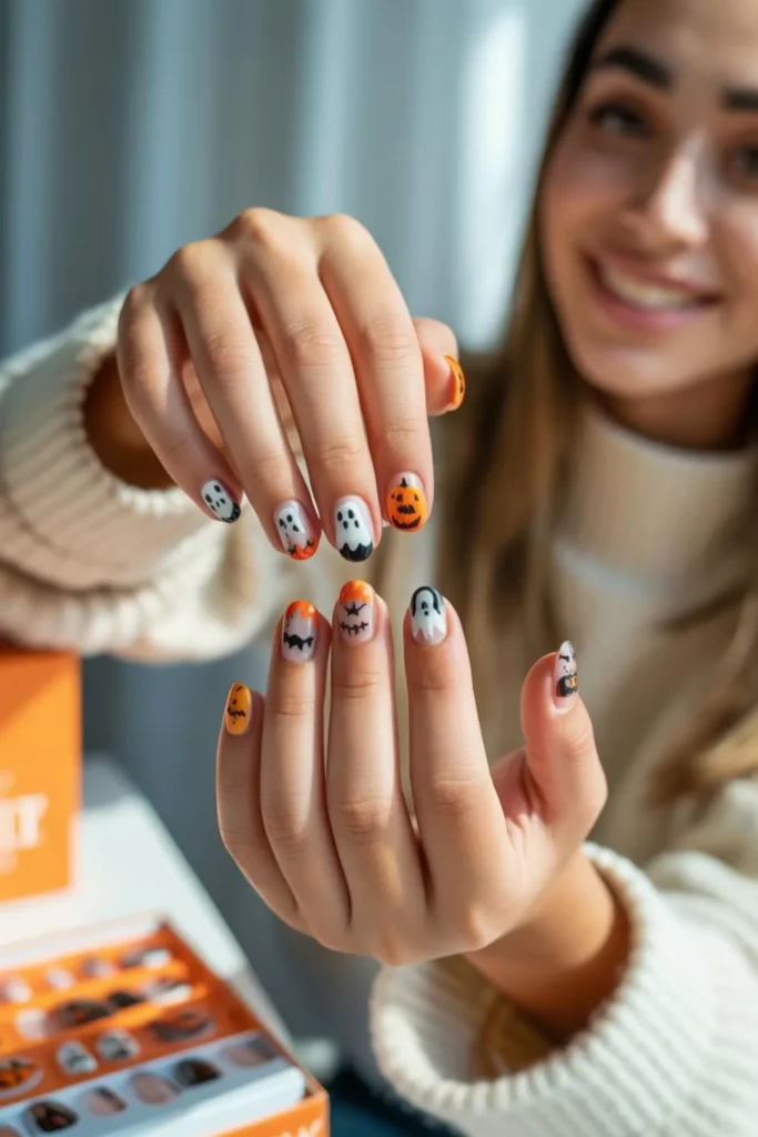 Halloween Nail Designs Short Nails