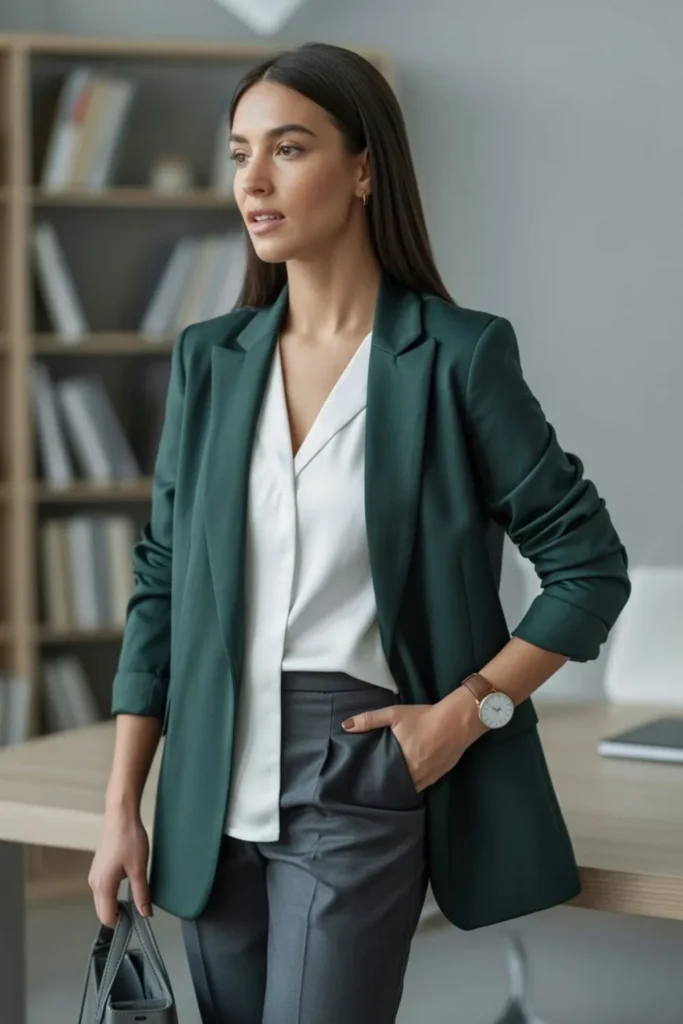 Dark Green Fall Outfit: Master the Season's Most Sophisticated Color Trend 3 Dark Green Fall Outfit