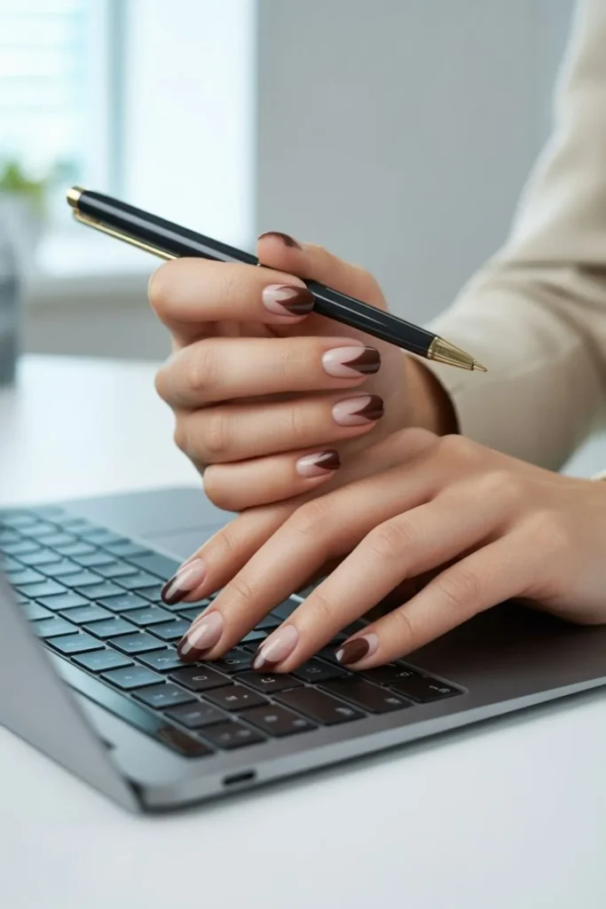 French Tip Nails with Fall Colors: Master 2025's Chic Autumn Manicure 5 French Tip Nails with Fall Colors