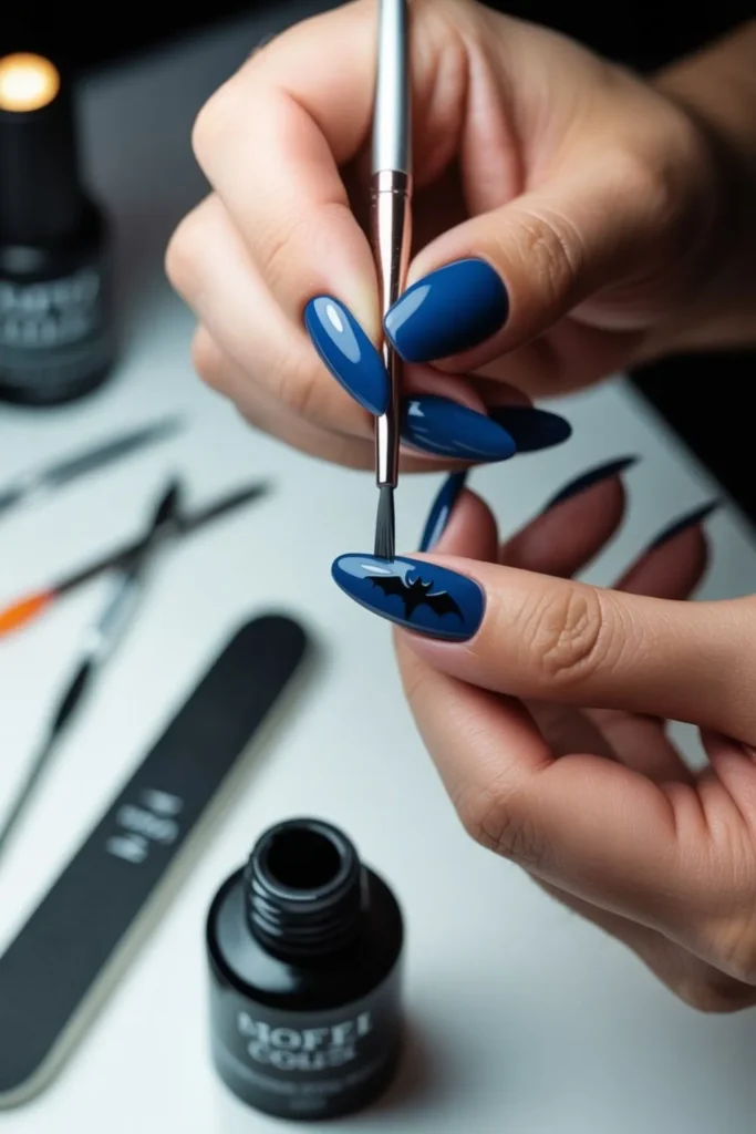 Halloween Nails Coffin Shape 2025