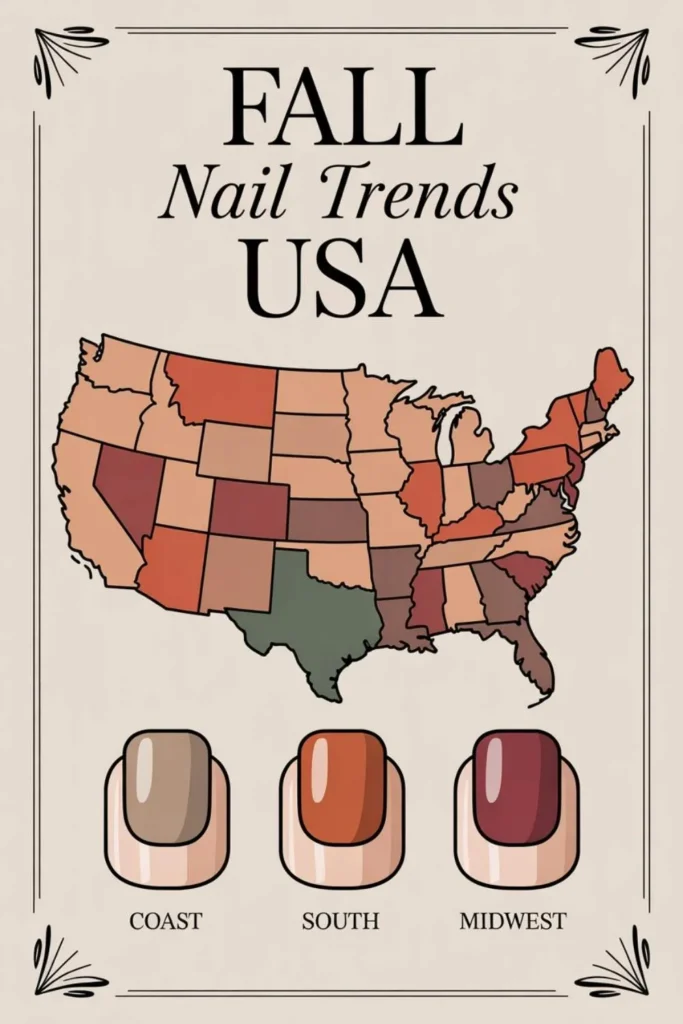 Short Autumn Nails USA