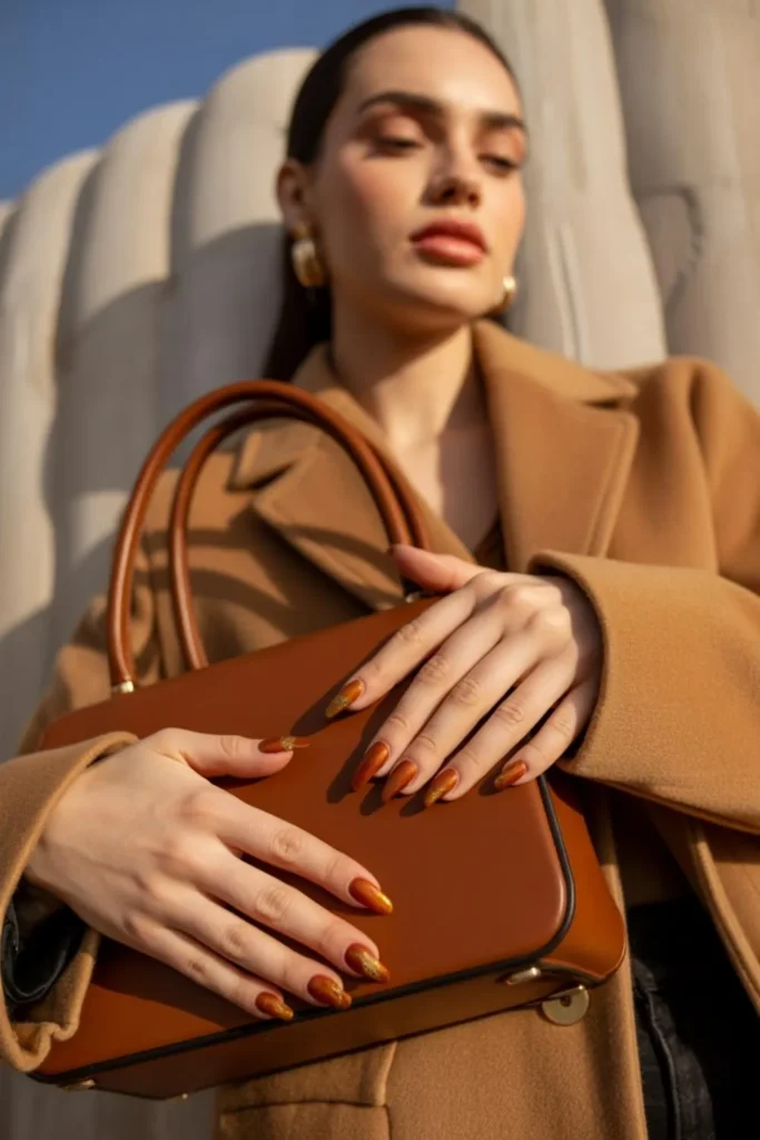 Rust & Gold Accent Nails 2025: The Complete Guide to Fall's Most Sophisticated Manicure Trend 2 Rust & Gold Accent Nails