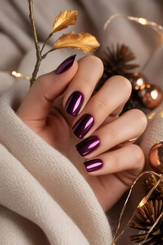 Dark Chrome Fall Nails: Master the Moody Metallic Trend Taking Over 2025 5 Dark Chrome Fall Nails