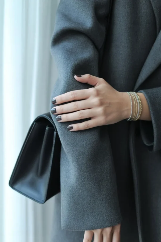 Dark Chrome Nails