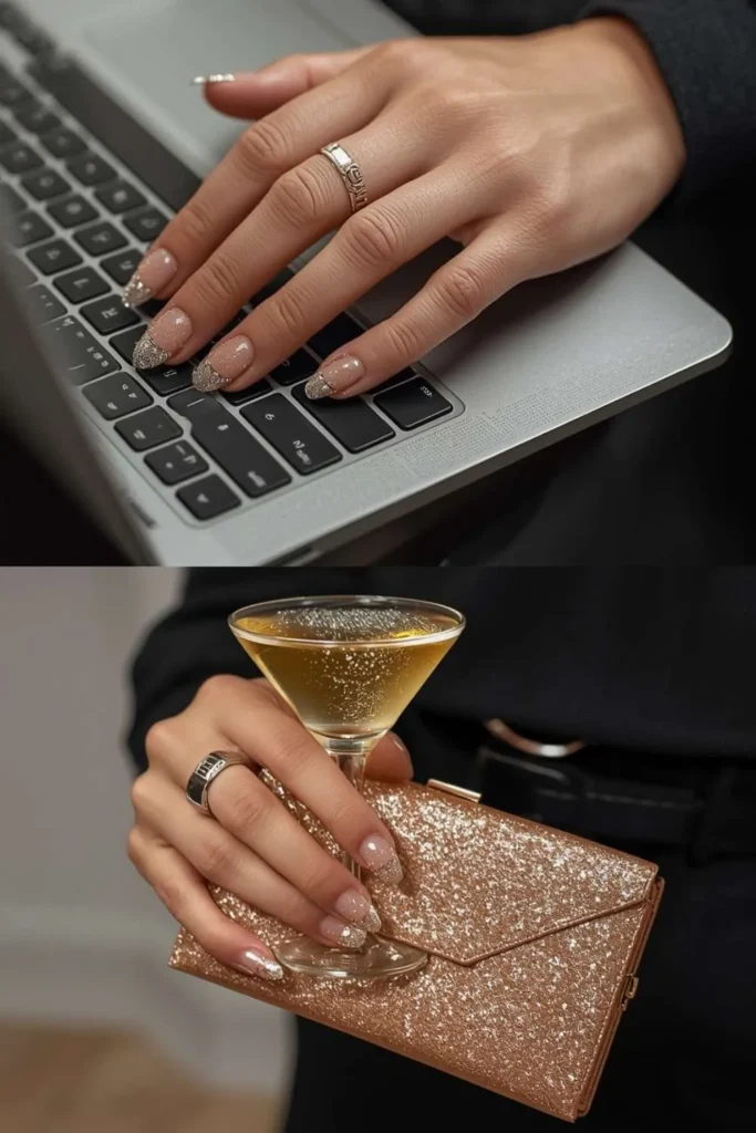 Glitter French Tips
