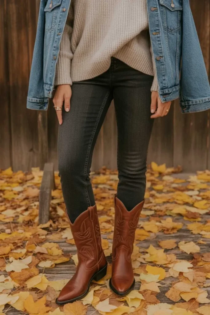 90+ Western Boots Outfit Ideas That Blend Cowboy Chic with Modern Style 5 Western Boots Outfit