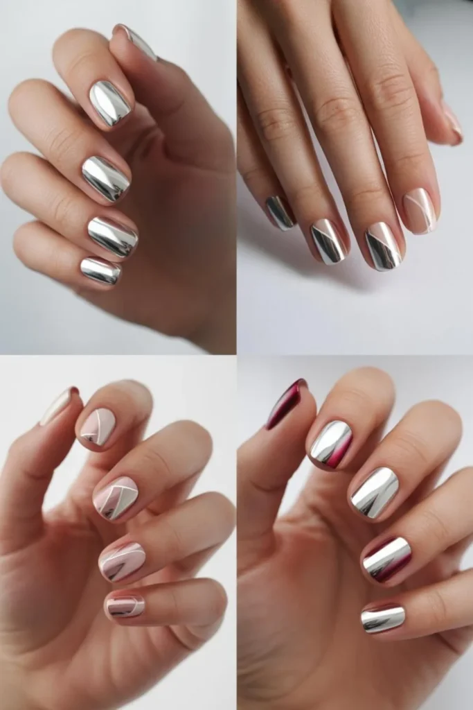 Autumn Chrome Nails Trend 2025: The Metallic Revolution Defining Fall Style 5 Autumn Chrome Nails Trend 2025