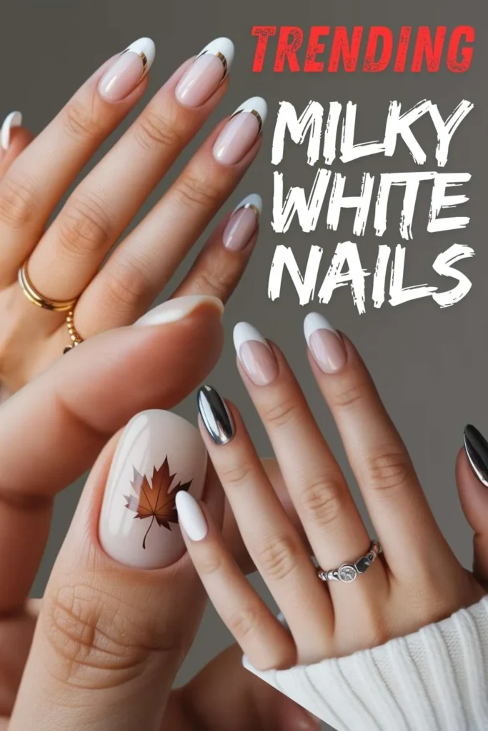 Milky White Nails Fall 2025