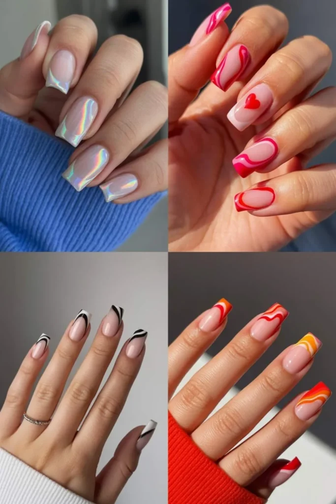 Swirly French Tips