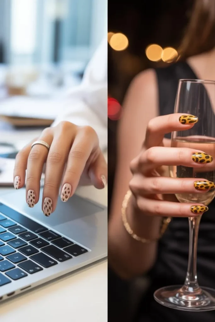 Leopard Print Accent Nails: Master 2025's Chicest Animal Print Trend 2 Leopard Print Accent Nails