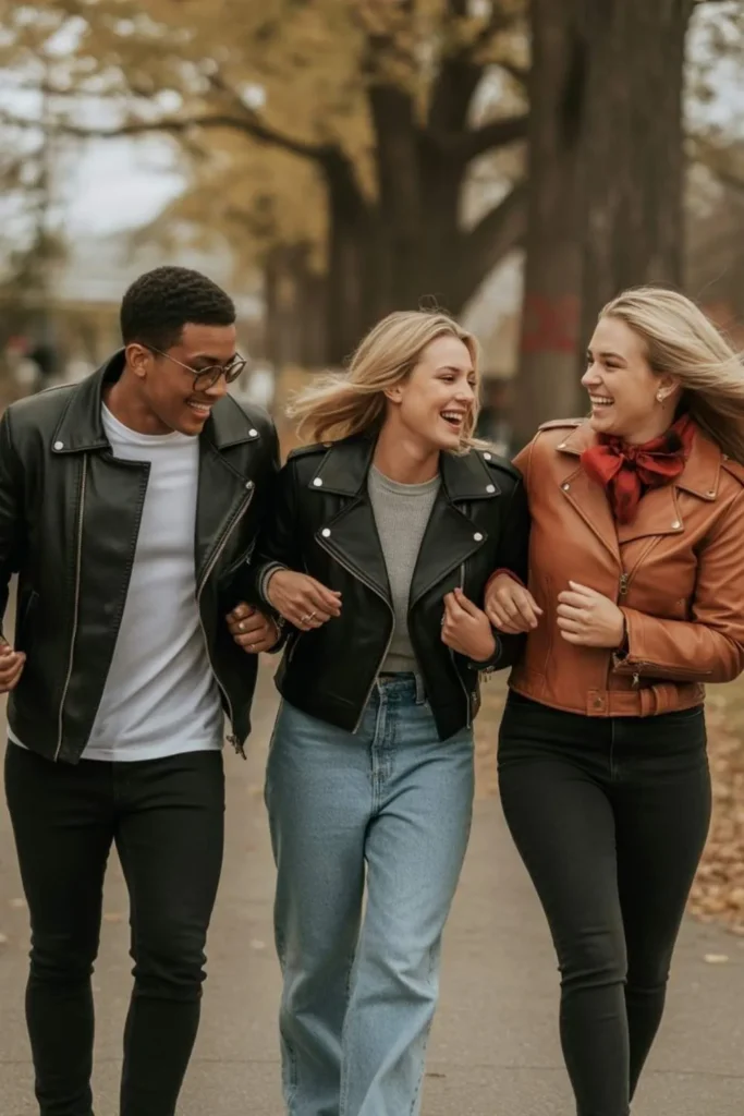 Leather Jacket Outfit Ideas Fall