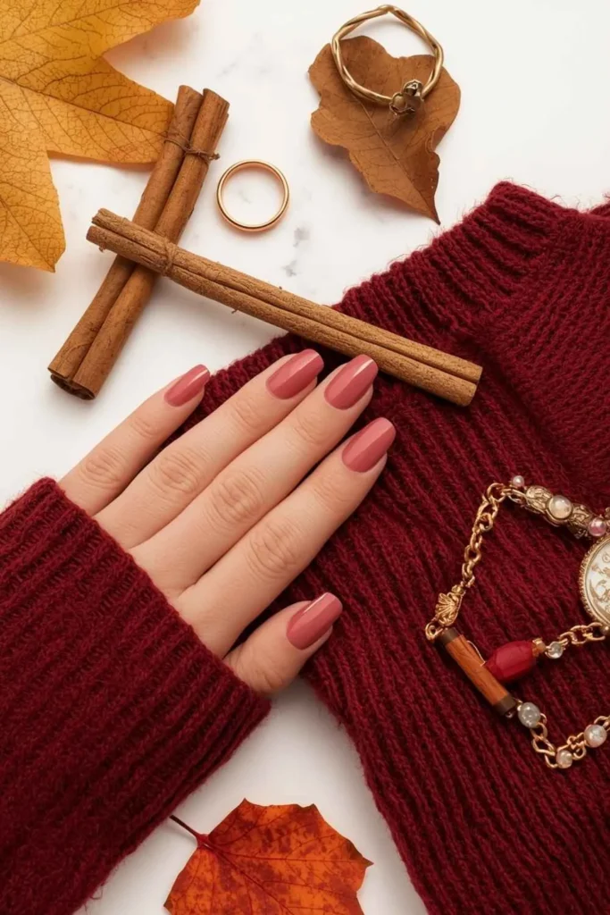 Nude Pink Soft Fall Nails