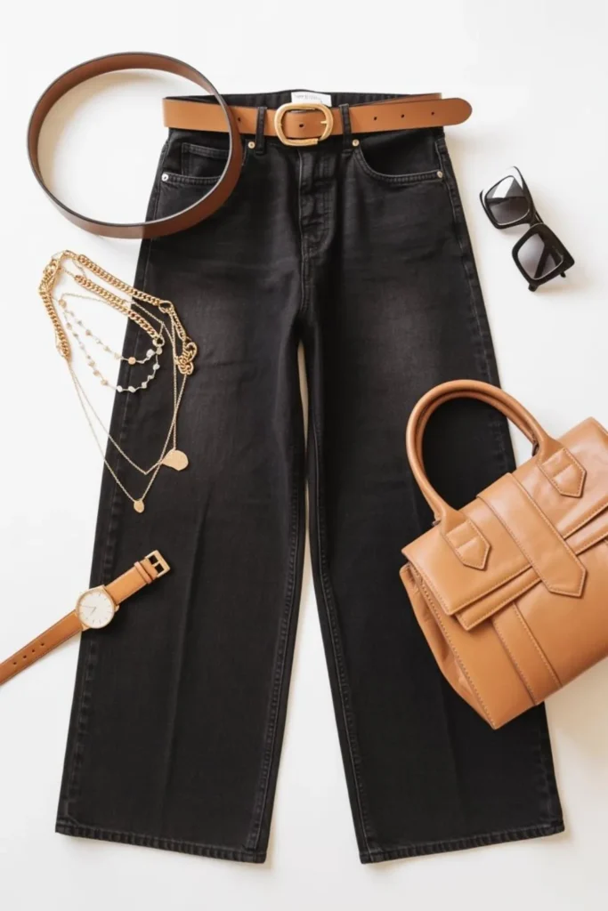 Black Wide Leg Jeans Outfit