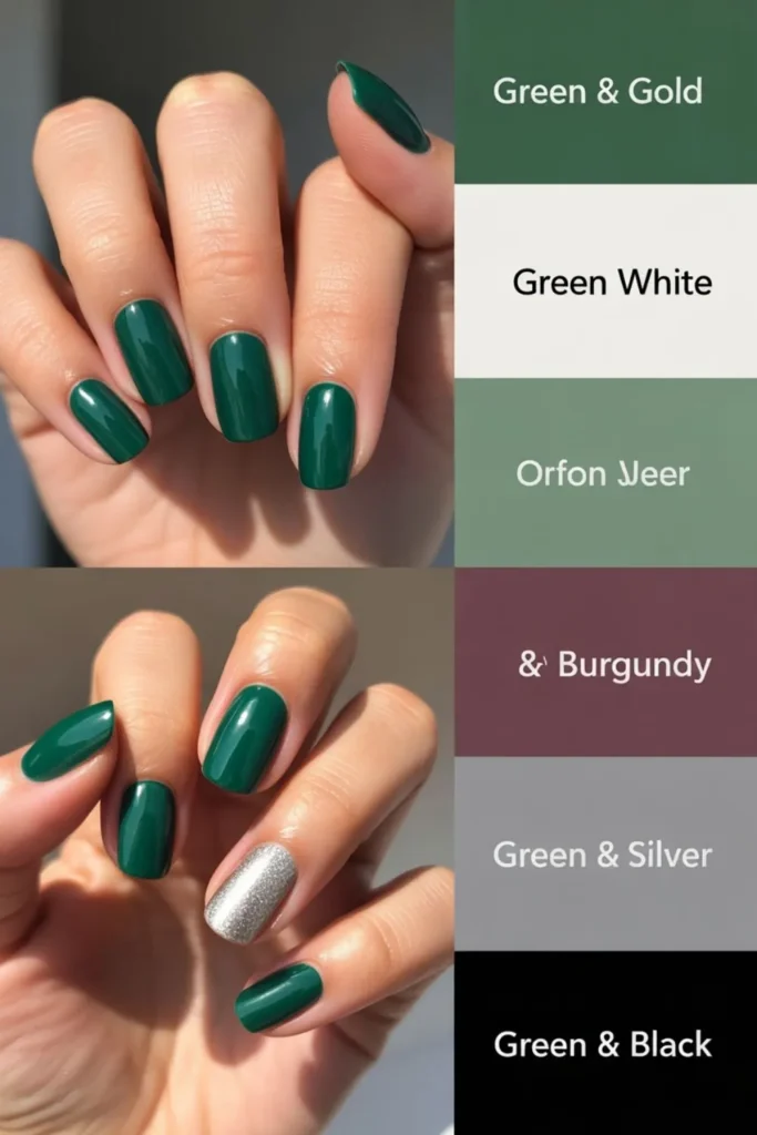Stunning Green Winter Nails: 50+ Ideas to Elevate Your Cold-Weather Style 4 Green Winter Nails