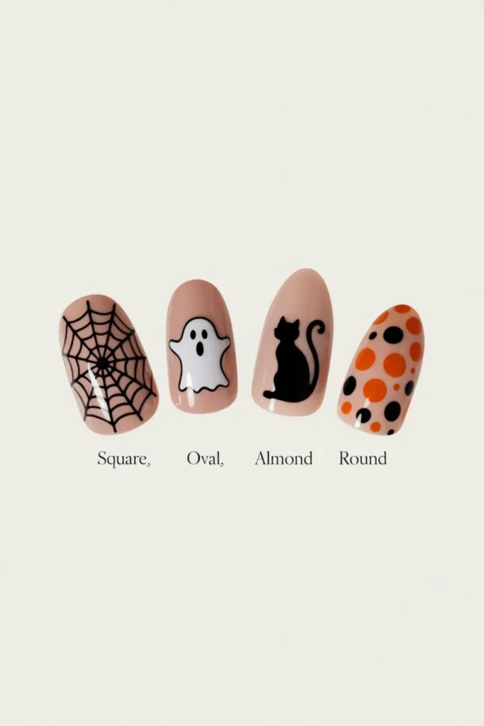 Simple Halloween Nails