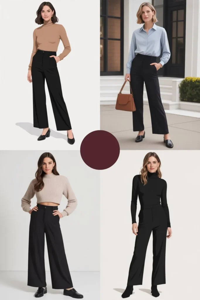 Black Wide Leg Pants Outfit: The Ultimate Styling Guide for Every Occasion 3 Black Wide Leg Pants Outfit