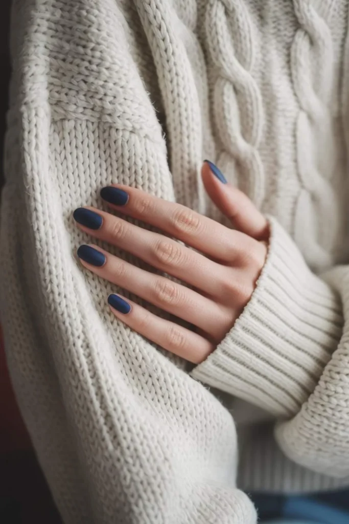 Blue Winter Nail Designs