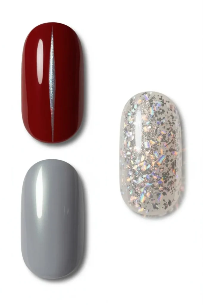 Red Cat Eye Nail Art