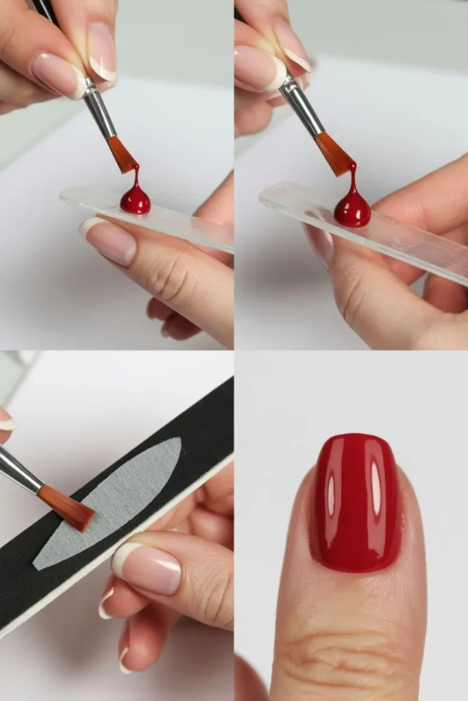 Red Halloween Nails Acrylic