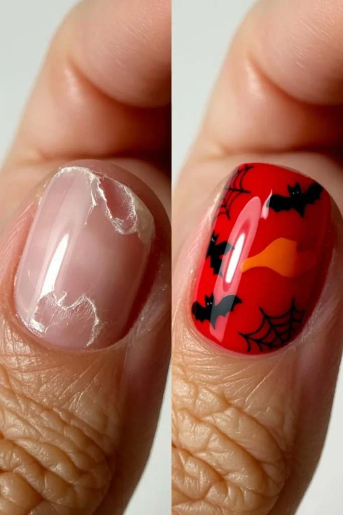 Red Halloween Nails Acrylic