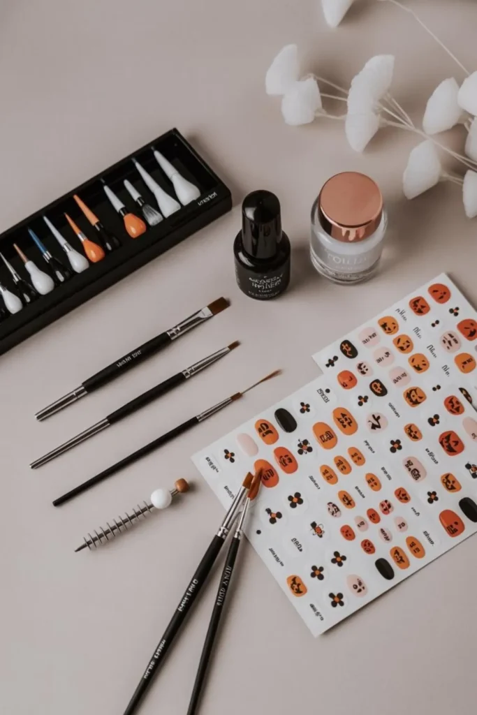 Simple Halloween Nails