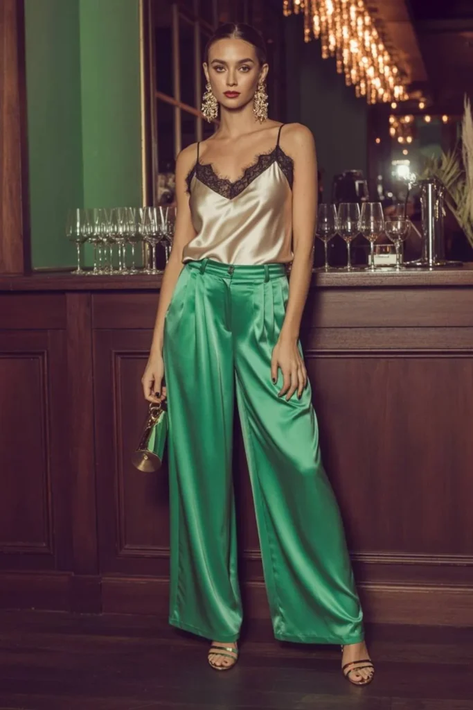 Satin Pants Outfit: The Ultimate Guide to Styling Luxe Bottoms for Every Occasion 4 Satin Pants Outfit