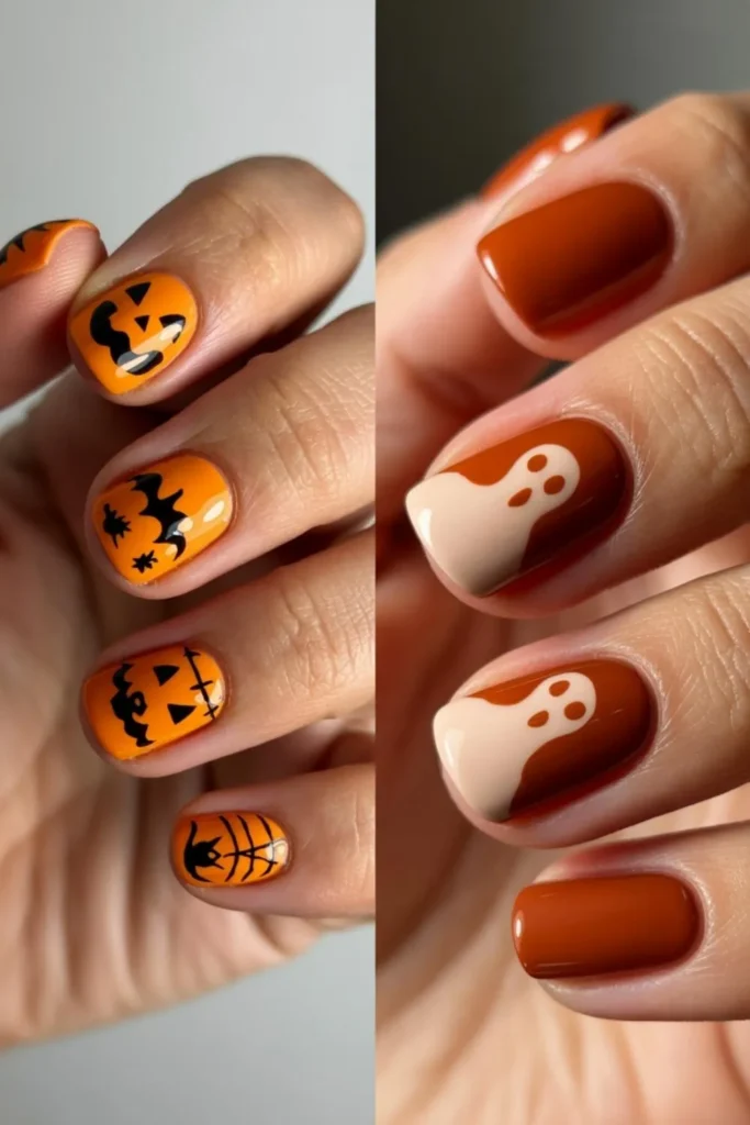 Fall Ghost Nails