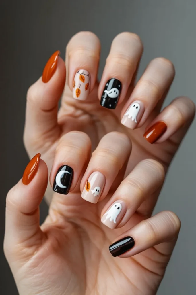 Fall Nails Ghost