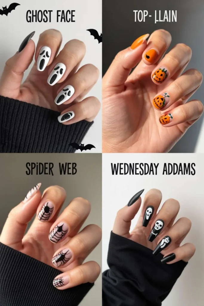 Ghost Face Nails