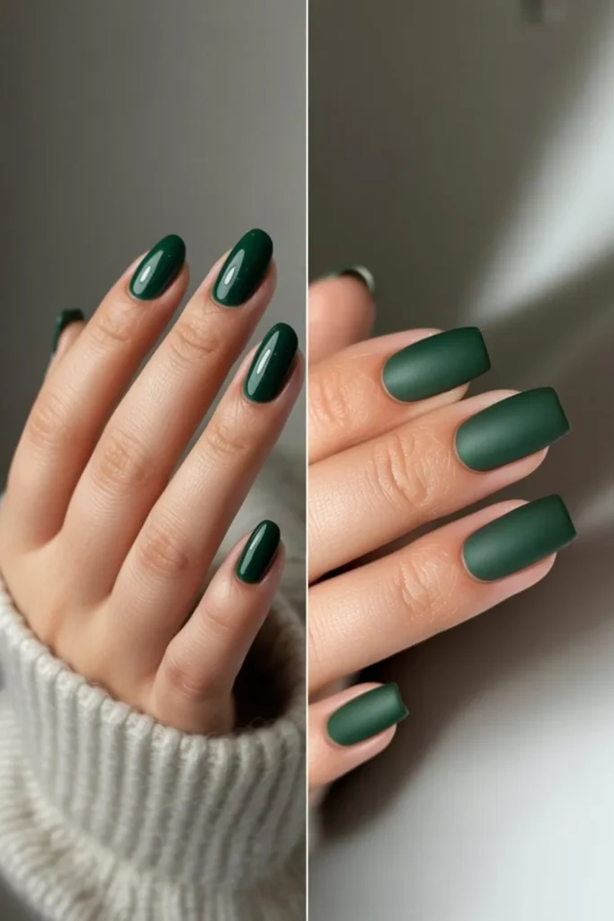 Stunning Green Winter Nails: 50+ Ideas to Elevate Your Cold-Weather Style 5 Green Winter Nails