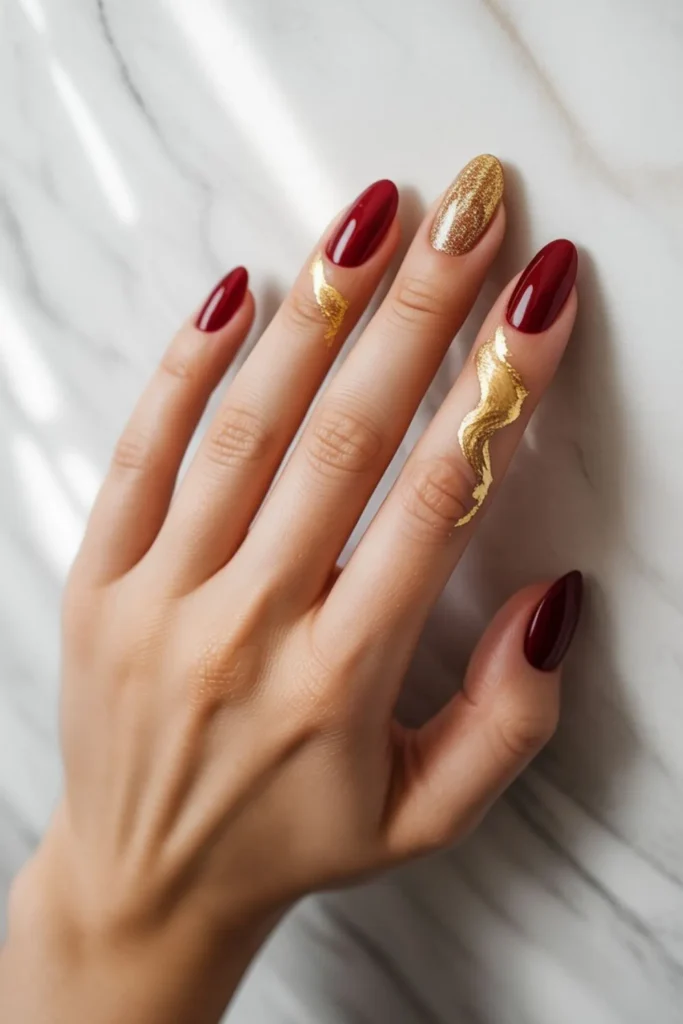 Gold Holiday Nails: 47+ Stunning Designs to Sparkle This Season 4 Gold Holiday Nails