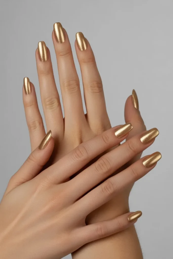 Gold Holiday Nails: 47+ Stunning Designs to Sparkle This Season 5 Gold Holiday Nails