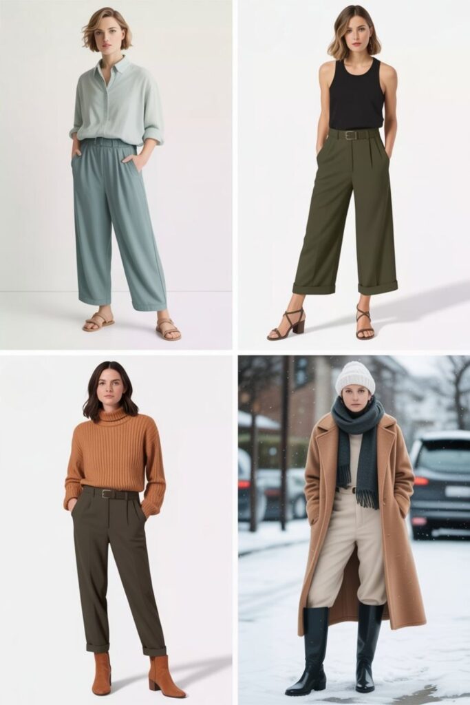 Black Satin Pants Outfit