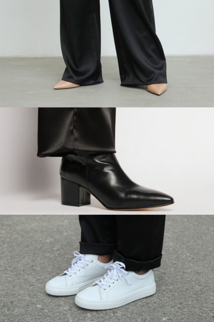 Black Satin Pants Outfit