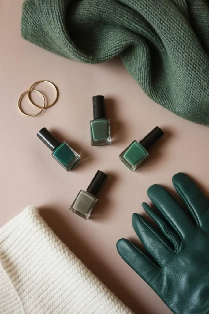 Stunning Green Winter Nails: 50+ Ideas to Elevate Your Cold-Weather Style 2 Green Winter Nails