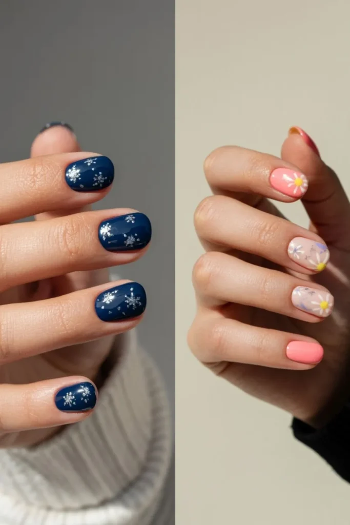 Short Winter Nail Designs: Ultimate Guide to Seasonal Nail Art 2 Short Winter Nail Designs