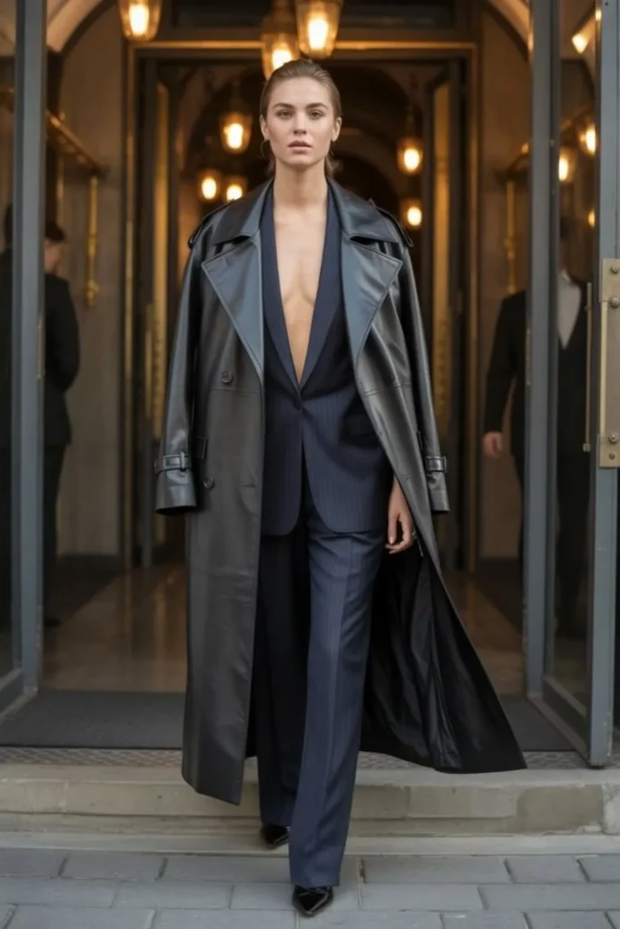 Leather Trench Coat Outfit: Your Complete 2025 Style Guide 5 Leather Trench Coat Outfit